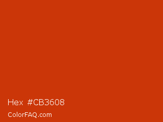 Hex #cb3608 Color Image