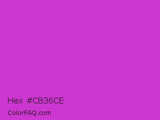 Hex #cb36ce Color Image