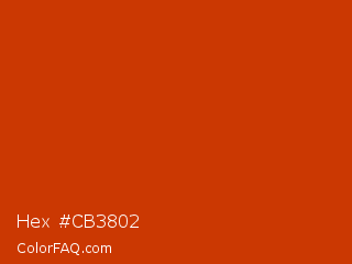 Hex #cb3802 Color Image