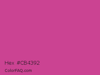Hex #cb4392 Color Image