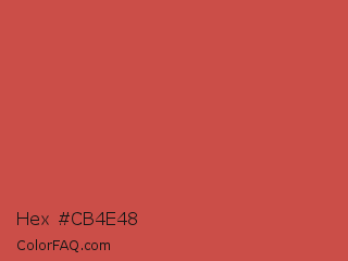 Hex #cb4e48 Color Image