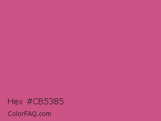 Hex #cb5385 Color Image