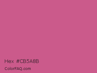 Hex #cb5a8b Color Image