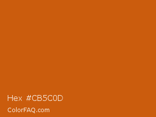 Hex #cb5c0d Color Image