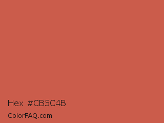 Hex #cb5c4b Color Image