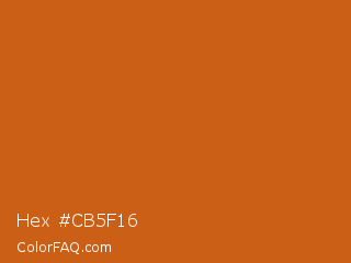 Hex #cb5f16 Color Image