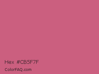 Hex #cb5f7f Color Image