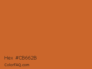 Hex #cb662b Color Image