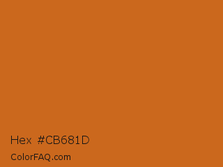 Hex #cb681d Color Image