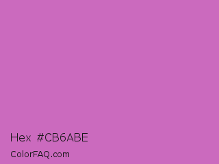 Hex #cb6abe Color Image