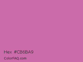 Hex #cb6ba9 Color Image