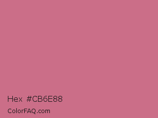 Hex #cb6e88 Color Image