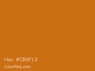 Hex #cb6f13 Color Image