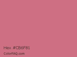 Hex #cb6f81 Color Image