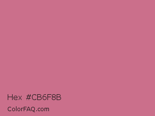 Hex #cb6f8b Color Image