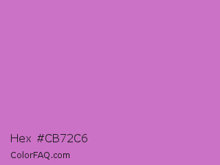 Hex #cb72c6 Color Image