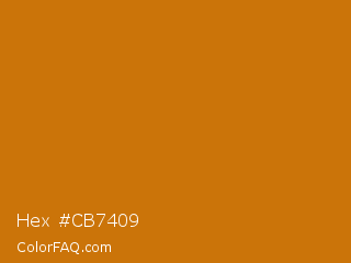 Hex #cb7409 Color Image