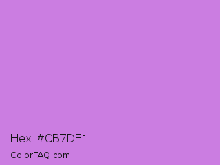 Hex #cb7de1 Color Image