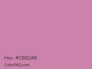 Hex #cb82ab Color Image