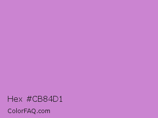 Hex #cb84d1 Color Image