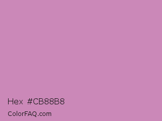 Hex #cb88b8 Color Image