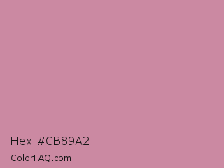 Hex #cb89a2 Color Image