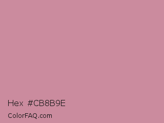Hex #cb8b9e Color Image