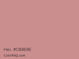 Hex #cb8e8e Color Image