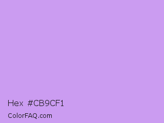 Hex #cb9cf1 Color Image