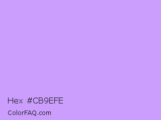 Hex #cb9efe Color Image