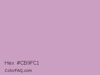 Hex #cb9fc1 Color Image