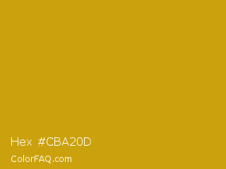 Hex #cba20d Color Image
