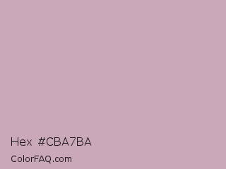 Hex #cba7ba Color Image
