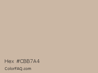 Hex #cbb7a4 Color Image