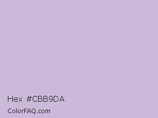 Hex #cbb9da Color Image