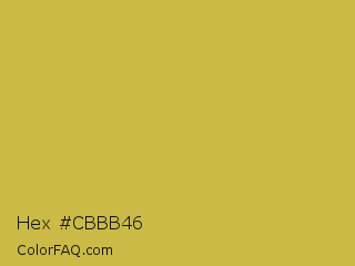Hex #cbbb46 Color Image