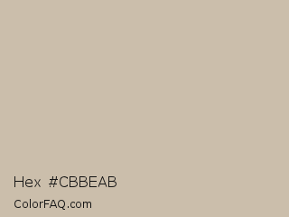 Hex #cbbeab Color Image