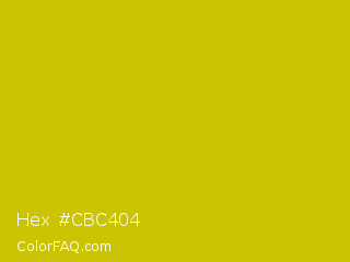 Hex #cbc404 Color Image