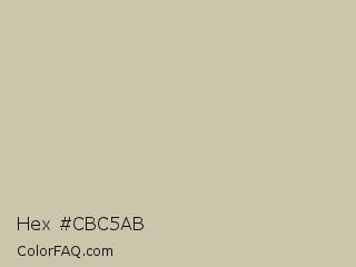 Hex #cbc5ab Color Image
