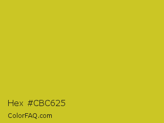 Hex #cbc625 Color Image