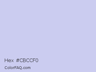 Hex #cbccf0 Color Image