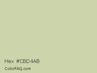 Hex #cbd4ab Color Image