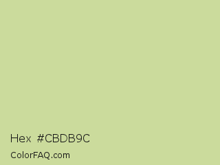 Hex #cbdb9c Color Image