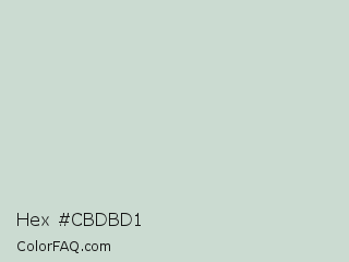 Hex #cbdbd1 Color Image