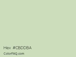 Hex #cbddba Color Image