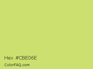 Hex #cbe06e Color Image