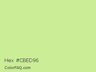 Hex #cbed96 Color Image