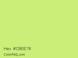 Hex #cbee78 Color Image