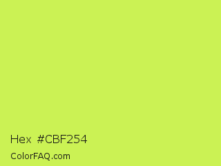 Hex #cbf254 Color Image