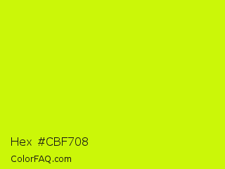 Hex #cbf708 Color Image